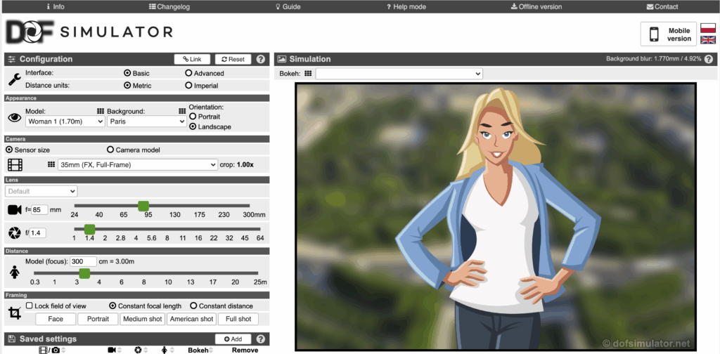 DOF Simulator, simula tus fotos antes de salir