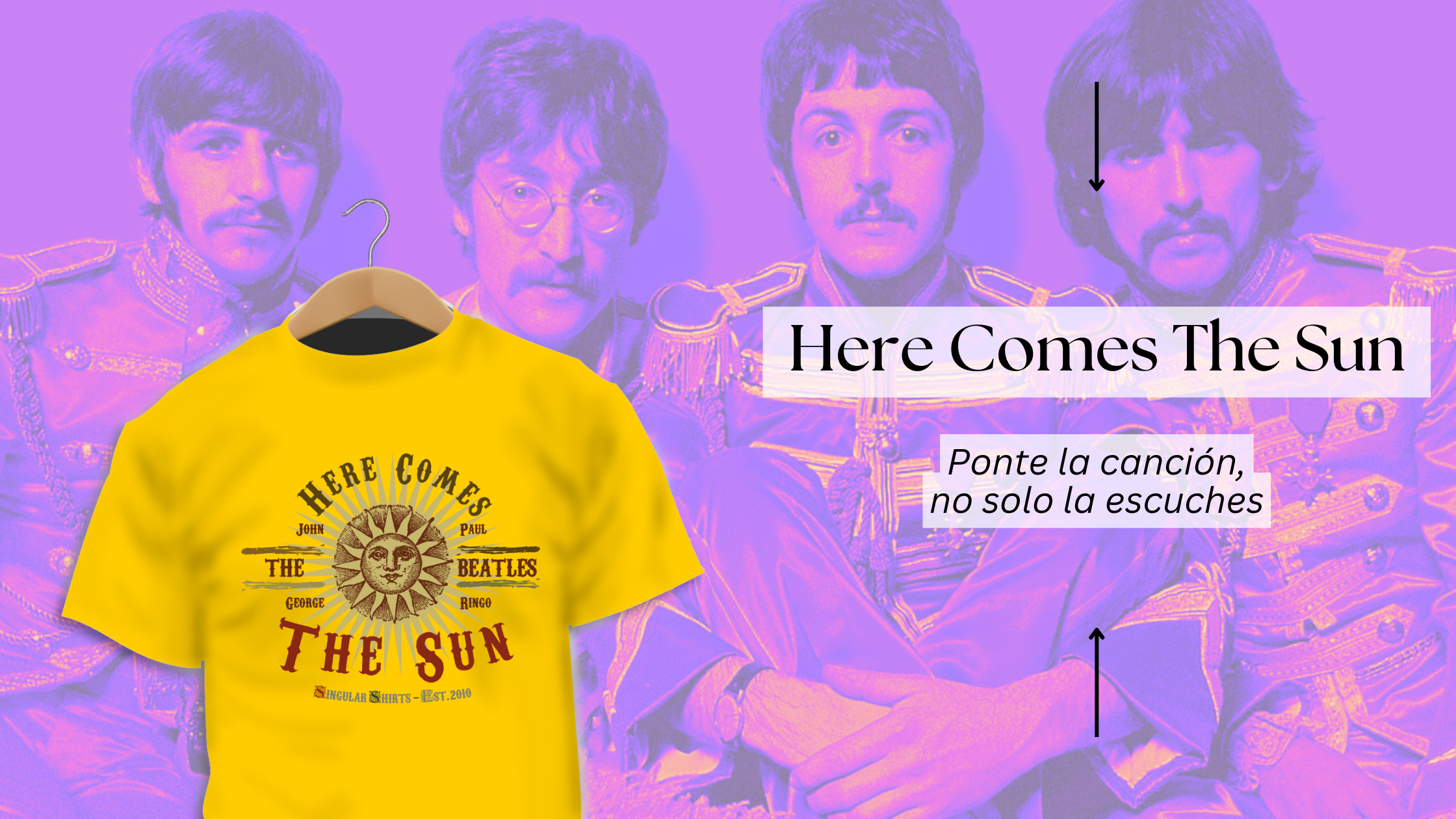 Camiseta "Here Comes The Sun" - Singular Shirts