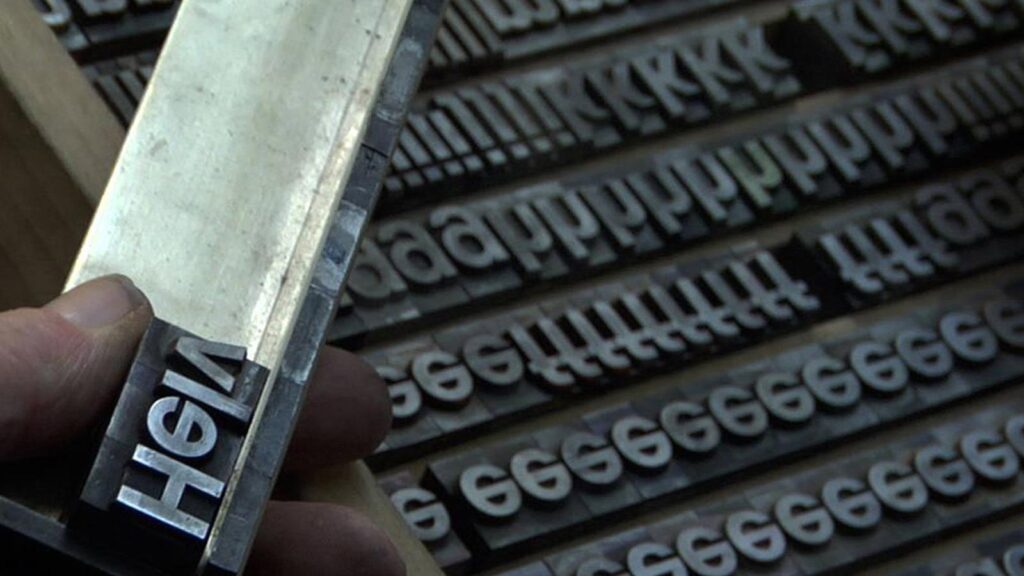 Una vida entera en sans serif