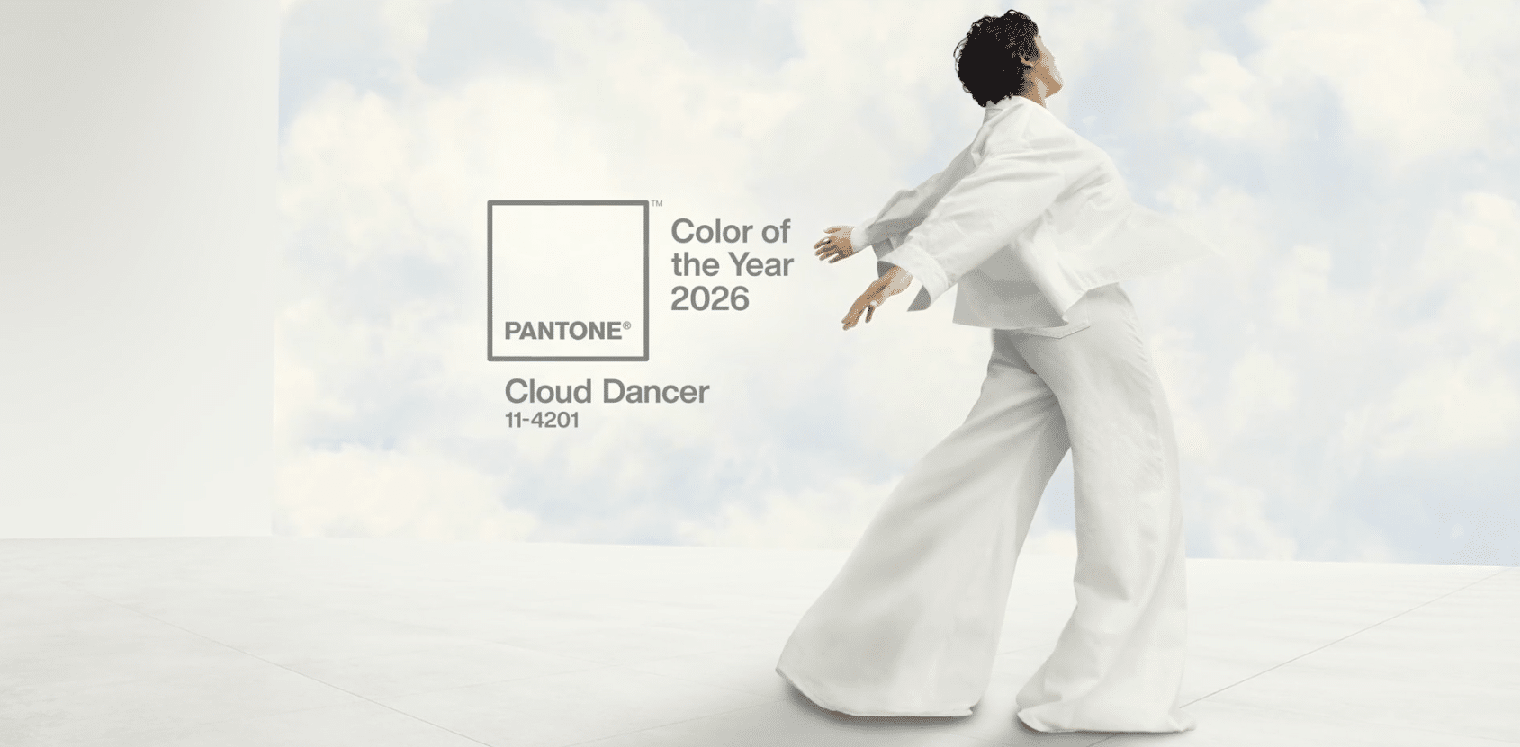 Pantone Cloud Dancer, el diseño mínimo más polémico